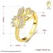 Wholesale Hot sale jewelry from China  Trendy 24K Gold Geometric White CZ Ring TGGPR292 4 small