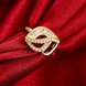 Wholesale Luxury Design  24K Gold Geometric White CZ Ring Classic wedding jewelry TGGPR306 1 small