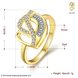Wholesale Luxury Design  24K Gold Geometric White CZ Ring Classic wedding jewelry TGGPR306 3 small