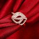 Wholesale Luxury  Design rose gold Geometric White CZ Ring  Vintage Bridal Round Engagement Ring TGGPR314 2 small