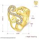 Wholesale Luxury  Design 24K gold Geometric White CZ Ring  Vintage Bridal Round Engagement Ring TGGPR322 0 small