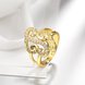 Wholesale Luxury  Design 24K gold Geometric White CZ Ring  Vintage Bridal Round Engagement Ring TGGPR322 3 small
