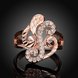 Wholesale Luxury  Design rose gold Geometric White CZ Ring  Vintage Bridal Round Engagement Ring TGGPR329 0 small