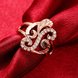 Wholesale Luxury  Design rose gold Geometric White CZ Ring  Vintage Bridal Round Engagement Ring TGGPR329 3 small
