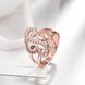 Wholesale Luxury  Design rose gold Geometric White CZ Ring  Vintage Bridal Round Engagement Ring TGGPR329 4 small