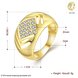 Wholesale Luxury  Design 24K gold Geometric White CZ Ring  Vintage Bridal Round Engagement Ring TGGPR336 0 small