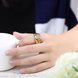 Wholesale Luxury  Design 24K gold Geometric White CZ Ring  Vintage Bridal Round Engagement Ring TGGPR336 4 small