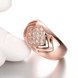 Wholesale Luxury  Design rose gold Geometric White CZ Ring  Vintage Bridal Round Engagement Ring TGGPR343 0 small