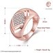 Wholesale Luxury  Design rose gold Geometric White CZ Ring  Vintage Bridal Round Engagement Ring TGGPR343 1 small