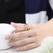Wholesale Luxury  Design 24K gold Geometric White CZ Ring  Vintage Bridal Round Engagement Ring TGGPR350 4 small