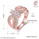 Wholesale Trendy Luxury  Design rose gold Geometric White CZ Ring  Vintage Bridal Round Engagement Ring TGGPR357 0 small