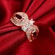 Wholesale Trendy Luxury  Design rose gold Geometric White CZ Ring  Vintage Bridal Round Engagement Ring TGGPR357 2 small