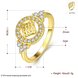 Wholesale Classic Trendy Design 24K gold Geometric White CZ Ring  Vintage Bridal ring Engagement ring jewelry TGGPR364 0 small