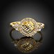 Wholesale Classic Trendy Design 24K gold Geometric White CZ Ring  Vintage Bridal ring Engagement ring jewelry TGGPR364 1 small