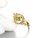 Wholesale Classic Trendy Design 24K gold Geometric White CZ Ring  Vintage Bridal ring Engagement ring jewelry TGGPR364 3 small