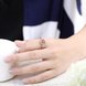 Wholesale Trendy Luxury  Design rose gold Geometric White CZ Ring  Vintage Bridal Round Engagement Ring TGGPR371 2 small