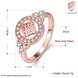 Wholesale Trendy Luxury  Design rose gold Geometric White CZ Ring  Vintage Bridal Round Engagement Ring TGGPR371 3 small