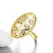 Wholesale Classic Trendy Design 24K gold Geometric White CZ Ring  Vintage Bridal ring Engagement ring jewelry TGGPR378 3 small
