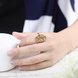 Wholesale Classic Trendy Design 24K gold Geometric White CZ Ring  Vintage Bridal ring Engagement ring jewelry TGGPR378 4 small