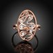 Wholesale Romantic Rose Gold Water Drop White CZ Ring TGGPR385 0 small