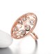 Wholesale Romantic Rose Gold Water Drop White CZ Ring TGGPR385 2 small