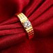 Wholesale Classic Trendy Design 24K gold Geometric White CZ Ring  Simple Stylish Jewelry TGGPR391 0 small