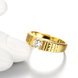 Wholesale Classic Trendy Design 24K gold Geometric White CZ Ring  Simple Stylish Jewelry TGGPR391 1 small