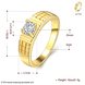 Wholesale Classic Trendy Design 24K gold Geometric White CZ Ring  Simple Stylish Jewelry TGGPR391 2 small