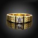 Wholesale Classic Trendy Design 24K gold Geometric White CZ Ring  Simple Stylish Jewelry TGGPR391 3 small