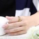 Wholesale Classic Trendy Design 24K gold Geometric White CZ Ring  Simple Stylish Jewelry TGGPR391 4 small