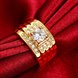 Wholesale Classic Trendy Design 24K gold Geometric White CZ Ring  Vintage Bridal ring Engagement ring jewelry TGGPR402 0 small