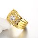 Wholesale Classic Trendy Design 24K gold Geometric White CZ Ring  Vintage Bridal ring Engagement ring jewelry TGGPR402 1 small