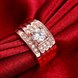 Wholesale Classic Rose Gold Geometric White CZ Ring TGGPR407 0 small