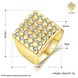 Wholesale Trendy Euro Style Design 24K gold Geometric White CZ Ring   Simple Stylish Jewelry TGGPR413 0 small