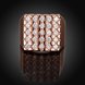 Wholesale Classic Rose Gold Geometric White CZ Ring TGGPR419 0 small