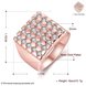 Wholesale Classic Rose Gold Geometric White CZ Ring TGGPR419 1 small