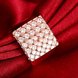 Wholesale Classic Rose Gold Geometric White CZ Ring TGGPR419 2 small