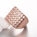 Wholesale Classic Rose Gold Geometric White CZ Ring TGGPR419 3 small