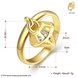 Wholesale Classic 24K Gold Geometric White CZ Ring TGGPR425 3 small