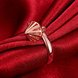 Wholesale Classic Rose Gold Geometric White CZ Ring TGGPR431 1 small