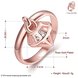 Wholesale Classic Rose Gold Geometric White CZ Ring TGGPR431 3 small