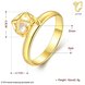 Wholesale Trendy 24K Gold Geometric White CZ Ring TGGPR437 0 small