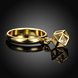 Wholesale Trendy 24K Gold Geometric White CZ Ring TGGPR437 1 small