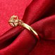 Wholesale Trendy 24K Gold Geometric White CZ Ring TGGPR437 4 small