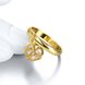 Wholesale Trendy 24K Gold Geometric White CZ Ring TGGPR449 3 small