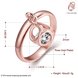 Wholesale Trendy Rose Gold Geometric White CZ Ring TGGPR455 1 small