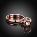 Wholesale Trendy Rose Gold Geometric White CZ Ring TGGPR455 2 small