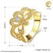 Wholesale Classic 24K Gold Geometric White CZ Ring TGGPR461 0 small