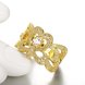 Wholesale Classic 24K Gold Geometric White CZ Ring TGGPR461 4 small