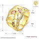 Wholesale Romantic 24K Gold Geometric Multicolor CZ Ring TGGPR490 0 small